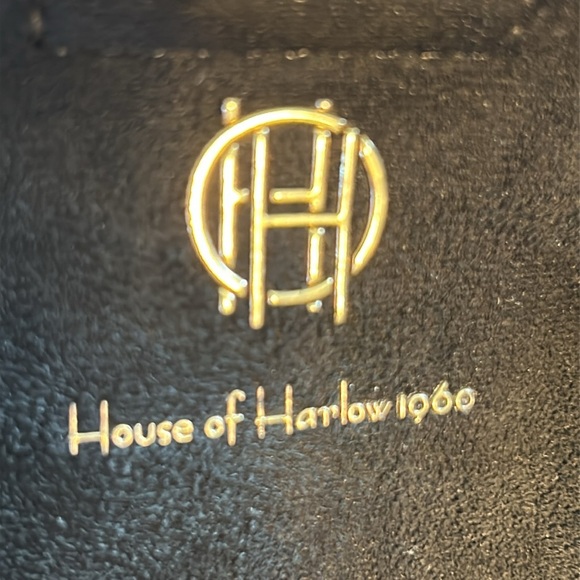 HOUSE OF HARLOW 1960 STYLISH BLACK FAUX SUEDE BAG - Picture 4 of 14